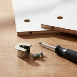 2 assembleurs Zamak nickelé ø20 x H. 12,5 mm^Diall Hot