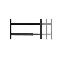 2 barreaux télescopiques de fenêtre, acier noir, Afbat, L.90 à 170 cm-Afbat - Tb Industrie Sas