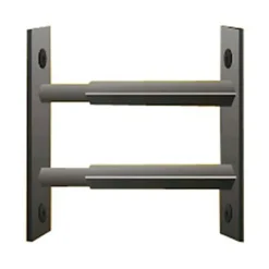 2 barreaux télescopiques de fenêtre, acier noir, , L.55 à 103 cm^Mottez Outlet