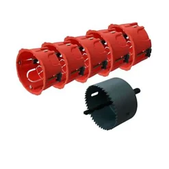 5 boîtes d'encastrement à sceller + scie cloche Zenitech-Wago Outlet