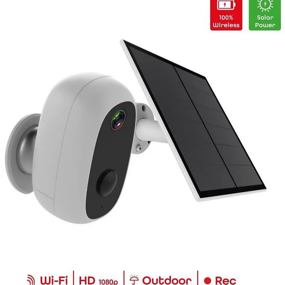 2 caméras avec panneau solaire - - 2-IPCAM-BE03-PS - Extérieur - WiFi^Chacon New
