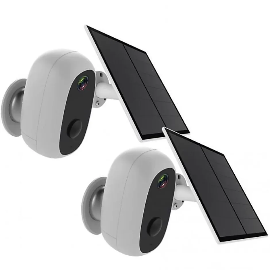 2 caméras avec panneau solaire - - 2-IPCAM-BE03-PS - Extérieur - WiFi^Chacon New