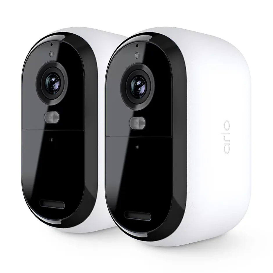 2 caméras de vidéosurveillance extérieures 2K blanches Essential2-Arlo Online