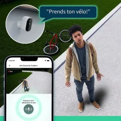 2 caméras de vidéosurveillance extérieures 2K blanches Essential2-Arlo Online