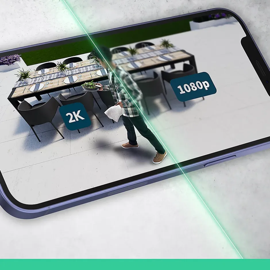 2 caméras de vidéosurveillance extérieures 2K blanches Essential2-Arlo Online