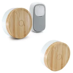 2 Carillons Bamboo et 1 bouton sans fil sans pile Bamboo^Avidsen New