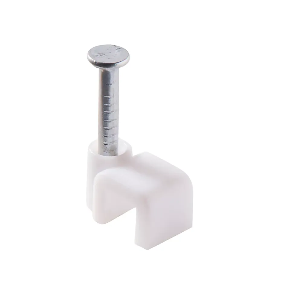 25 cavaliers pour câble électrique 2 fils 4 mm blanc^Diall Best