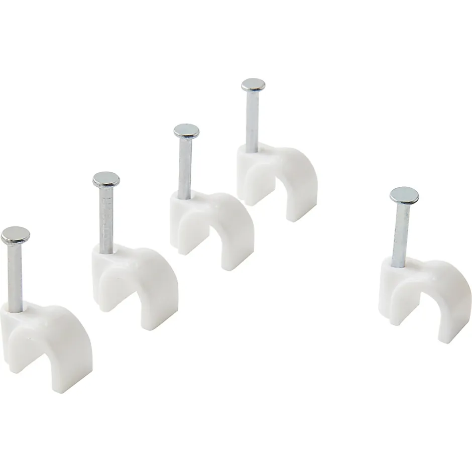 25 cavaliers ronds en nylon ø 5 à 6 mm blanc^Diall Sale