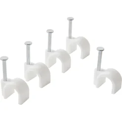 100 cavaliers ronds en nylon ø 8 à 9 mm blanc-Diall Clearance