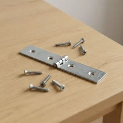 2 charnières de lit acier zingué Diall 25 x 140 mm^QCL New