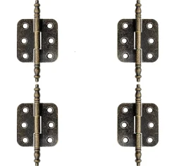 4 charnières en laiton antique, charnières plates vintage, charnières de porte d'armoire vintage, charnières pliantes en bronze^Deko Best