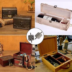 4 charnières en laiton antique, charnières plates vintage, charnières de porte d'armoire vintage, charnières pliantes en bronze^Deko Best