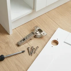 2 charnières invisibles avec amortisseurs acier nickelé Ø35 mm^Diall Outlet