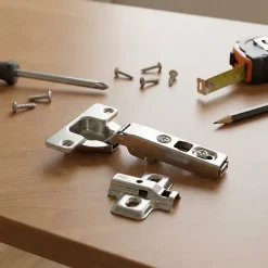 2 charnières invisibles réglables acier nickelé Ø35 mm 110°^Diall Sale