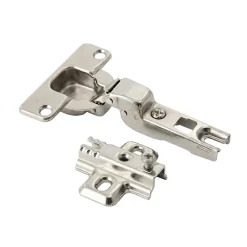 2 charnières invisibles réglables slide acier nickelé Ø35 mm 110°^Diall Clearance