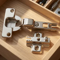 2 charnières invisibles réglables slide acier nickelé Ø35 mm 110°^Diall Clearance