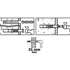 20 chevilles à frapper nylon CS PZ Ø6x60mm^Diall Hot