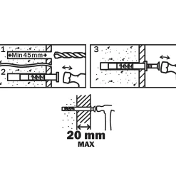 10 chevilles à frapper nylon MSH PZ Ø8x60mm^Diall Sale