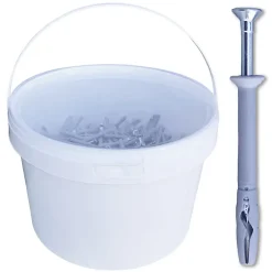 600 Chevilles à Frapper NHS D. 5 x Lt. 45 mm avec Vis Tête Fraisée (en seau) --D-Work Best