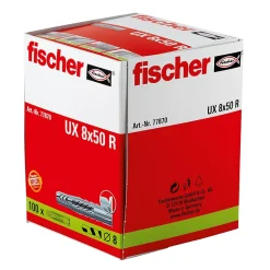 100 chevilles avec collerette UX 8X50R-Fischer