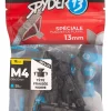 12 chevilles corps creux acier zingué Spyder M4 13mm + vis tête fraisée noires-Scell-It Best