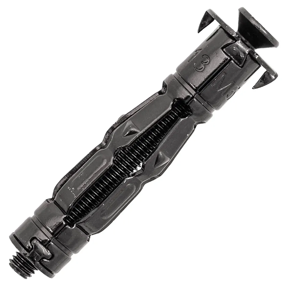 12 chevilles corps creux acier zingué Spyder M4 13mm + vis tête fraisée noires-Scell-It Best