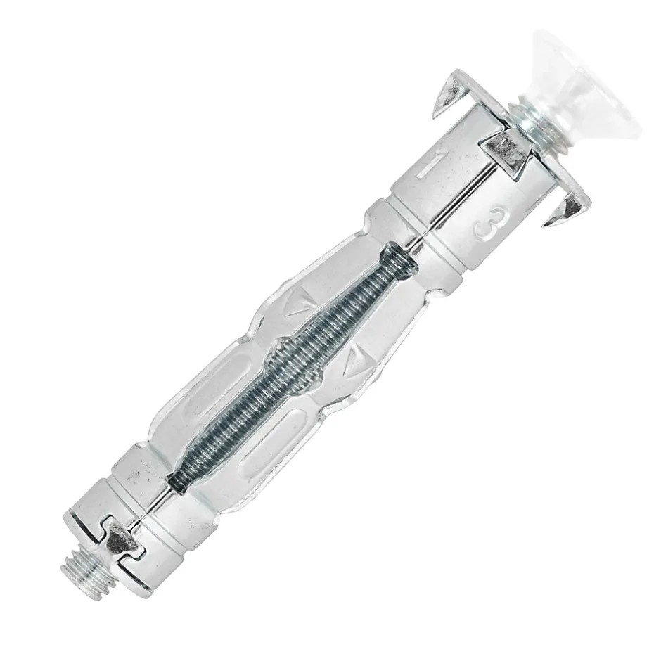 12 chevilles corps creux acier zingué Spyder M4 13mm + vis tête fraisée blanches^Scell-It New