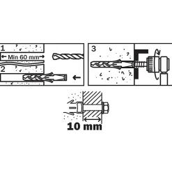 5 chevilles nylon CL HZ Ø10x50mm^Diall Sale
