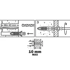 50 chevilles universelles nylon CL PZ Ø6x30mm-Diall Outlet