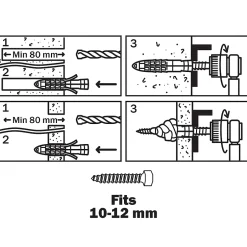 4 chevilles universelles nylon CL Ø14x70mm^Diall Hot