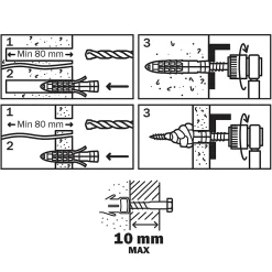 20 chevilles universelles nylon HX Ø14x75mm-Diall Clearance