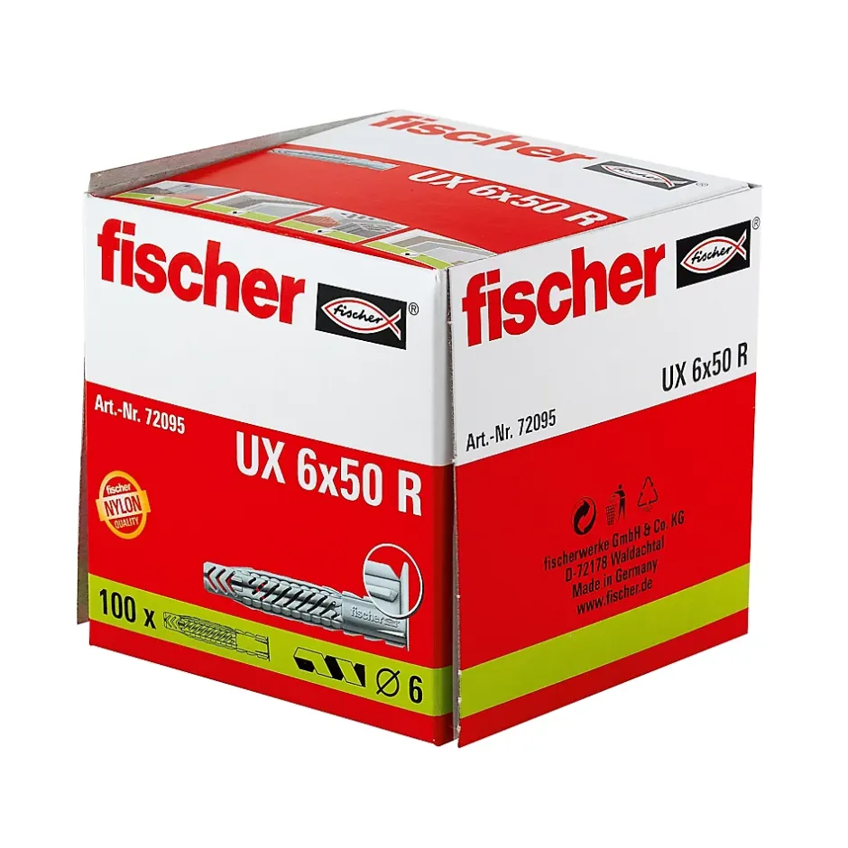 100 chevilles universelles Ø6x50mm^Fischer Outlet