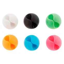 6 clips auto collants câbles^Zenitech New