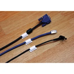 6 clips auto-collants câbles-Zenitech Discount