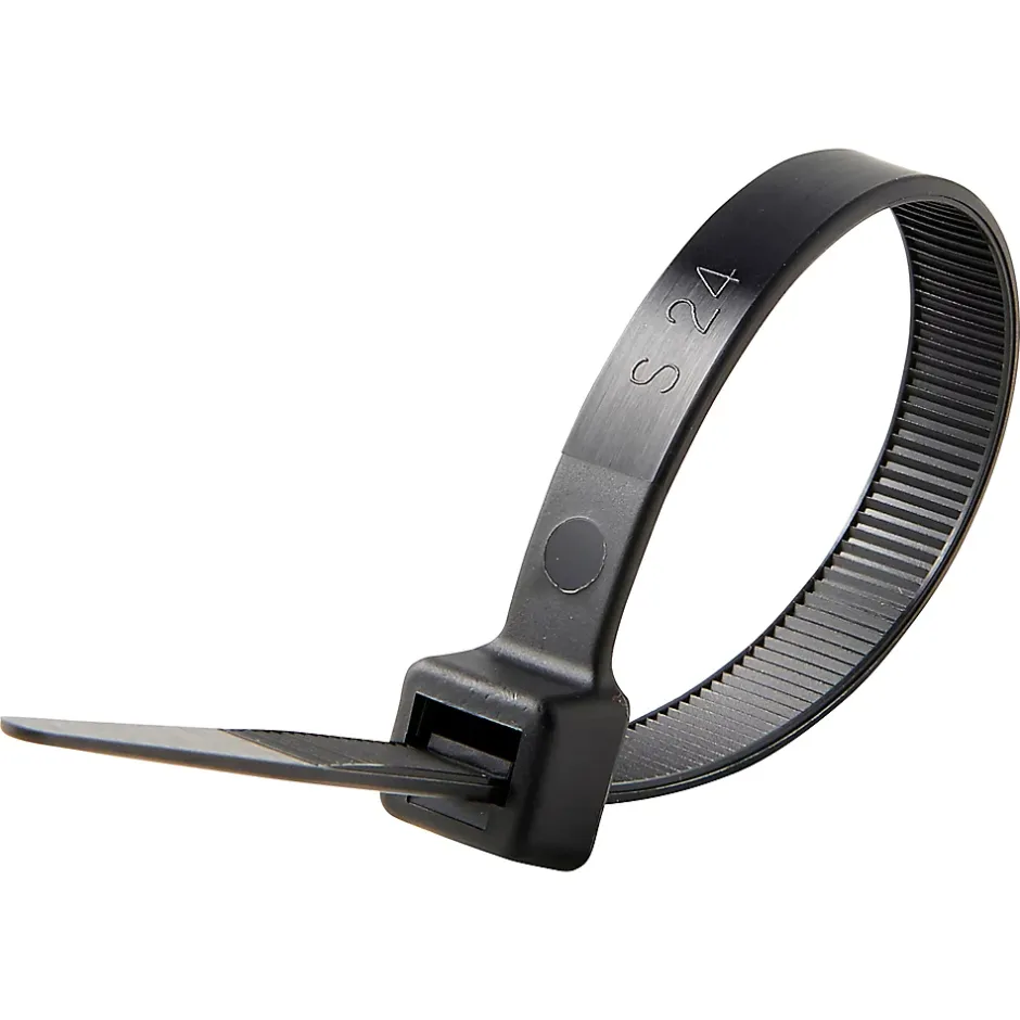 25 colliers de serrage en nylon 9 x 200 mm noir^Diall New