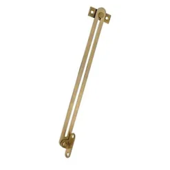 2 Compas coulisseaux à glissière droite/gauche acier laiton L.200 mm x l.17 mm-Diall