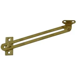 2 Compas coulisseaux à glissière droite/gauche acier laiton L.140 mm x l.16 mm^Diall Outlet