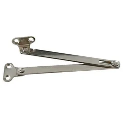 2 Compas coulisseaux avec arrêt droite/gauche acier nickelé L.200 mm x l.10 mm^Diall New