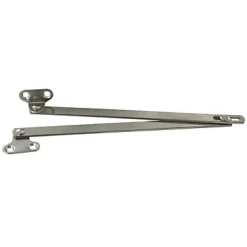 2 Compas coulisseaux sans arrêt droite/gauche acier nickelé L.300 mm x l.10 mm^Diall Discount