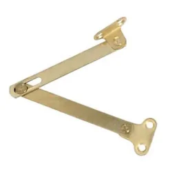 2 Compas coulisseaux sans arrêt droite/gauche acier laiton L.300 mm x l.10 mm-Diall Discount