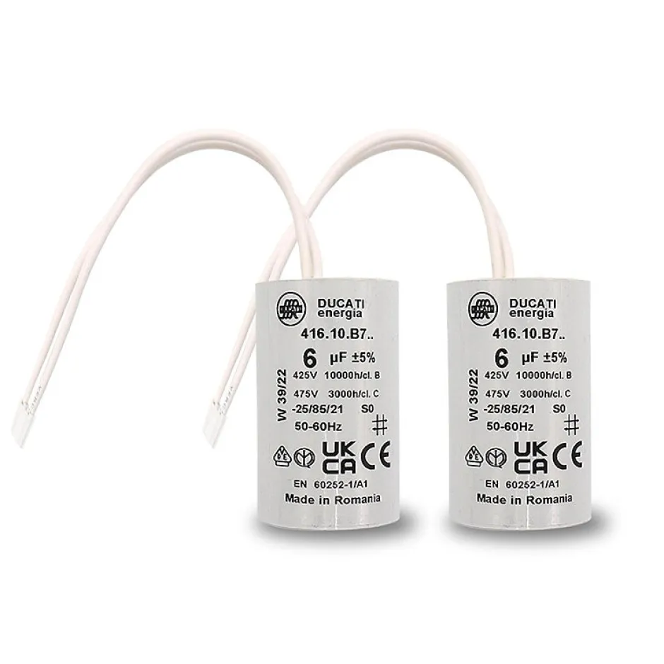 2 Condensateurs, 6 uF, à Connecteurs, pour Moteur Volet Roulant Bubendorff^Ducati Hot