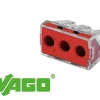50 connecteurs 3 entrées (rouge) pour fil 6mm-Wago Clearance