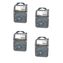 4 Coques de 200 Vis Bois Tête Fraisée Pozidriv 3.5 x 30 mm - Zingué blanc --D-Work Outlet
