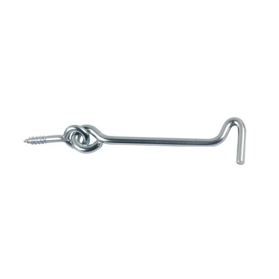 50 Crochets Contrevent 4 x 80 mm - NFE 25610 - Zingué blanc --D-Work New