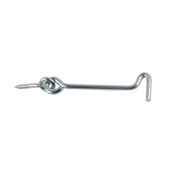 25 Crochets Contrevent 6 x 160 mm - NFE 25610 - Zingué blanc --D-Work Discount