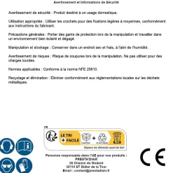 25 Crochets Contrevent 6 x 160 mm - NFE 25610 - Zingué blanc --D-Work Discount