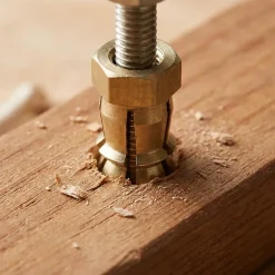 12 écrous à frapper Laiton M6 L. 9 mm-Diall Online