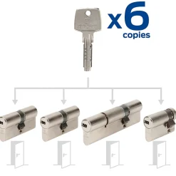 4 cylindres débrayables 30x30/30x30/30x60/30x10 mm-Bricard Discount