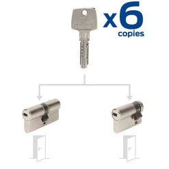2 Cylindres débrayables 30x30/30x10 mm avec 6 clés^Bricard Best
