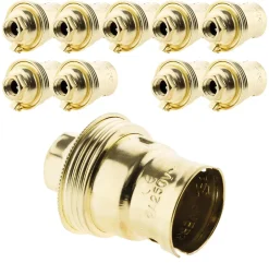 10 Douilles B22 Acier laitonné^Zenitech New